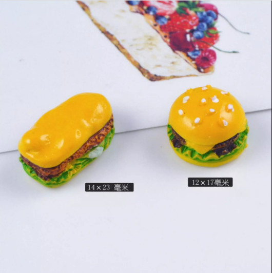 [HCM]Mô Hình Charm Bánh Hamburger Nguyên Liệu Làm Slime [1 cái ]