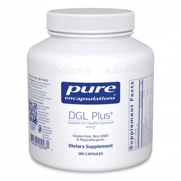 Pure Encapsulations DGL Plus | Deglycyrrhizinated Licorice Supplement to Support Gastrointestinal Health* | 180 Capsules