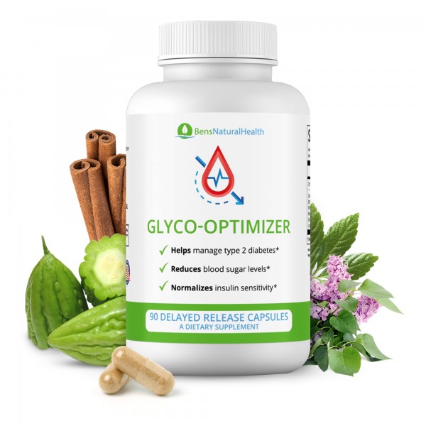 Glyco Optimizer Diabetic Support Formula, Natural Blood Sugar Support and Glucose Control, 90 Capsules - Ben’s Natural Health