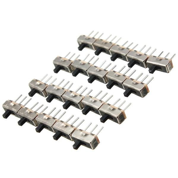 20pcs SS12D00G3 2 Position SPDT 1P2T 3 Pin PCB Panel Mini Vertical Slide Switch