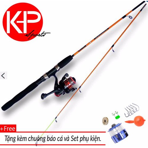 Bộ cần câu lure 1m5 tặng kèm chuông và bộ 5 phụ kiện