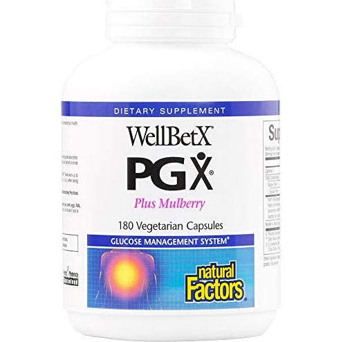 Natural Factors Wellbetx PGX Plus Mulberry Veg. Capsules, 180-count (180 X 2)