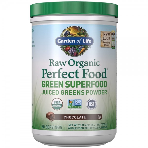 Garden of Life Raw Organic Perfect Green Superfood Juiced Powder, Non-GMO, Gluten Free, Vegan Whole Dietary Supplement, Plus Probiotics, Enzymes, C...