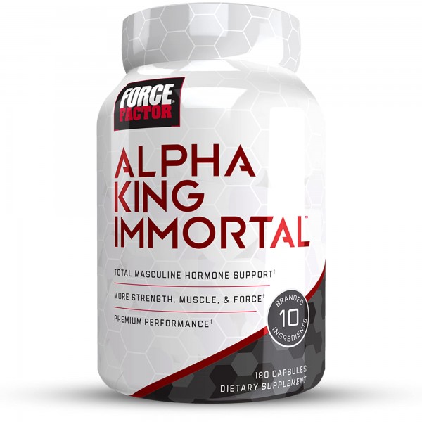 Alpha King Immortal Total Hormone Support Testosterone Booster for Men with Fenugreek Seed to Reduce Estrogen, Build Muscle, Improve Strength, and ...