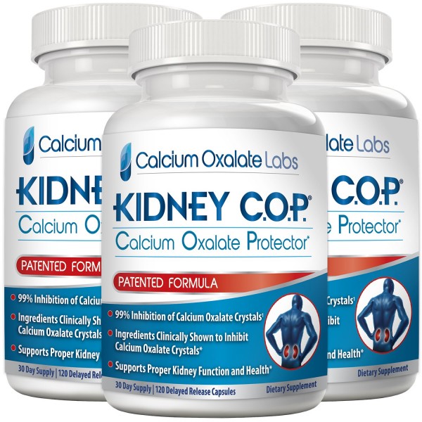 Kidney COP Calcium Oxalate Protector 120 Capsules, Patented Kidney Support for Calcium Oxalate Crystals, Helps Stops Recurrence of Stones, Stronger...