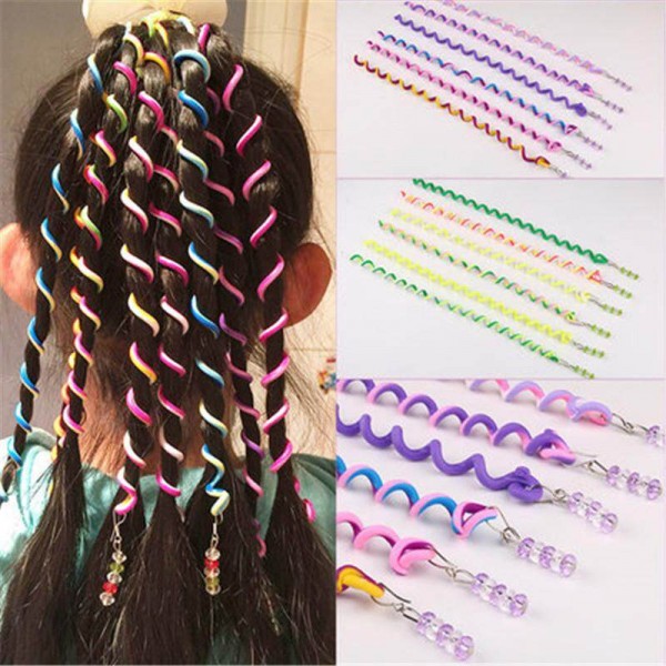 COD 6 Cái/lốc Màu Cầu Vồng Headband Cô Gái Dễ Thương Băng Đô Pha Lê Dài Buộc Tóc Co Giãn Băng Đô S Phụ Kiện Tóc Đồ Đội Đầu