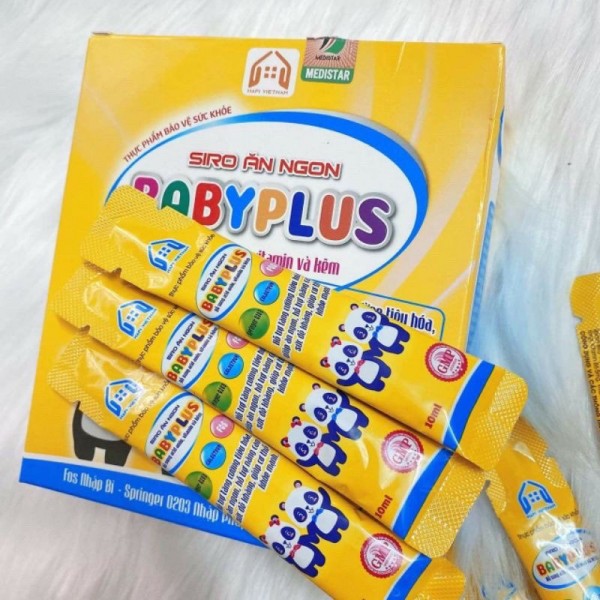 [HCM]Siro Ăn Ngon Cho Bé BaByPlus (Baby plus) - Giúp bé hết biếng ăn Tăng sức đề kháng - hôp 30 ống - 10ml ( babyplus ) TriNganShop