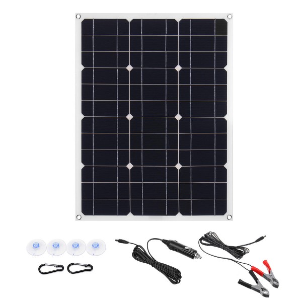 30W IP65 Waterproof Monocrystalline Solar Panel with 5VSingle USB