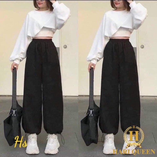 Sét 3 món áo croptop + quần jogger HARI0421