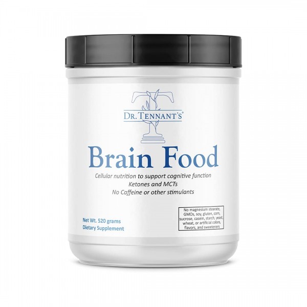 Dr. Tennant’s Brain Food for Cognitive Focus, Mental Acuity, and Memory Function - Focus Supplement, Organic Brain Supplement - 30 Servings