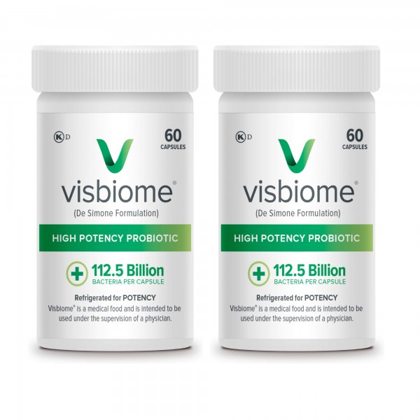 Visbiome® High Potency Probiotic Capsules 112.5 Billion CFU - Irritable Bowel Syndrome (IBS) Medical Food, Shipped Cold in Recyclable Cooler with T...