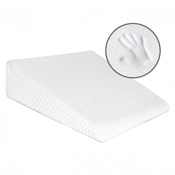 Milliard Bed Wedge Pillow with Memory Foam Top -Helps with Acid Reflux and Gerds, Reduce Neck and Back Pain, Snoring, and Respiratory Problems- Bre...