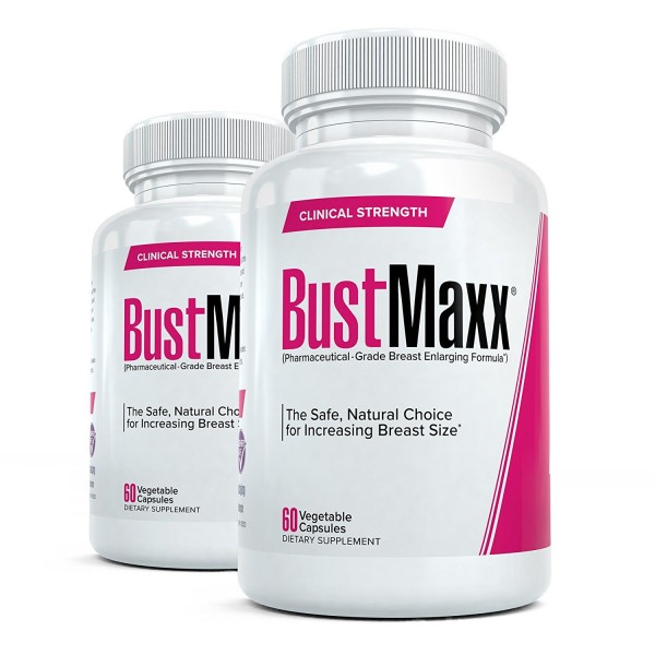 Bustmaxx - All Natural Breast Enhancement and Enlargement Pills (2 Bottles) | Bust Amplification Supplement with Saw Palmetto, Fenugreek and Dong Q...