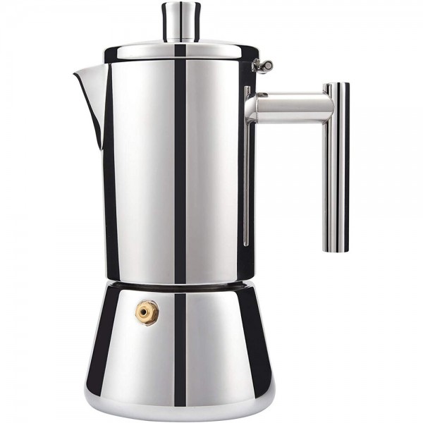 300ml Coffee Maker Induction Cooker 304 Stainless Steel Espresso Coffee Maker Moka Pot Italian Coffee Maker