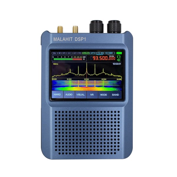 Latest V9 Version 1.10D Malachite Radio Dual Antenna Malahit-DSP1 Stereo SDR Receiver 50kHz to 250MHz 400MHz to 2GHz