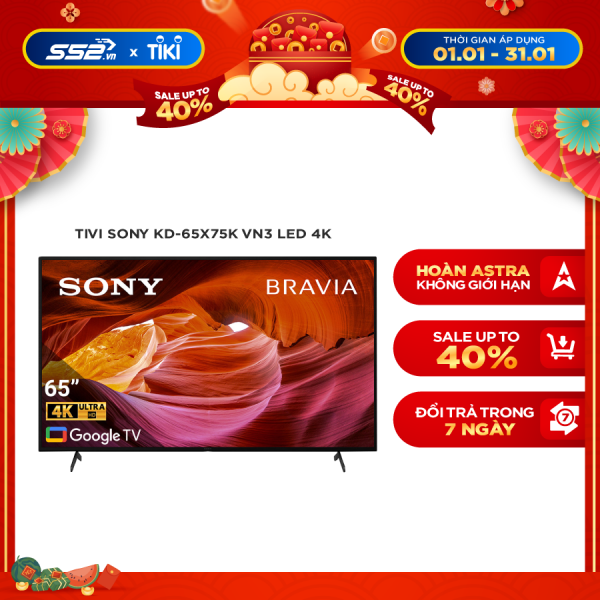 Google Tivi Sony 4K 65 inch KD-65X75K - Model 2022