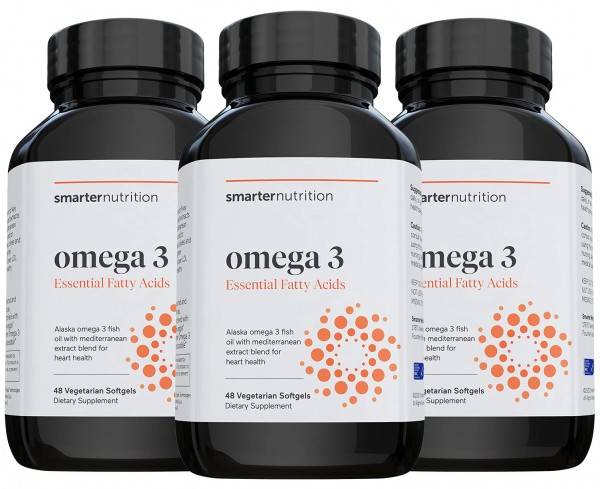 Smarter Omega 3 Fish Oil - Mediterranean Omega 3 Essential Fatty Acids Supplement - Supports Heart, Brain, Immune System Health, Wild-Caught with G...