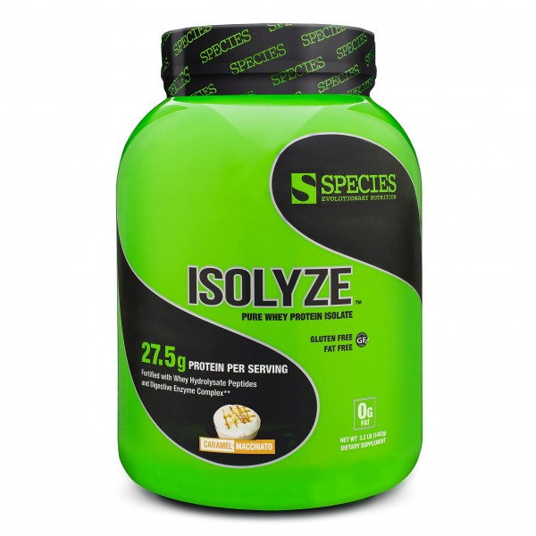 Species Nutrition Isolyze Whey Protein Powder, 100% Whey Isolate Protein, Whey Protein for Muscle Building, 27.5g Protein Per Scoop, No Sugar & Low...