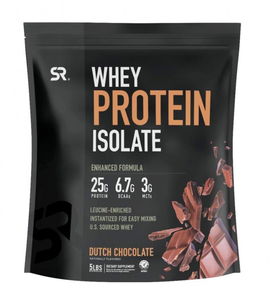 Sports Research Whey Protein Isolate Powder (5lb - Dutch Chocolate) | Leucine-Enriched Amino Acids with 25g of Protein | Gluten Free, Non-GMO Verif...