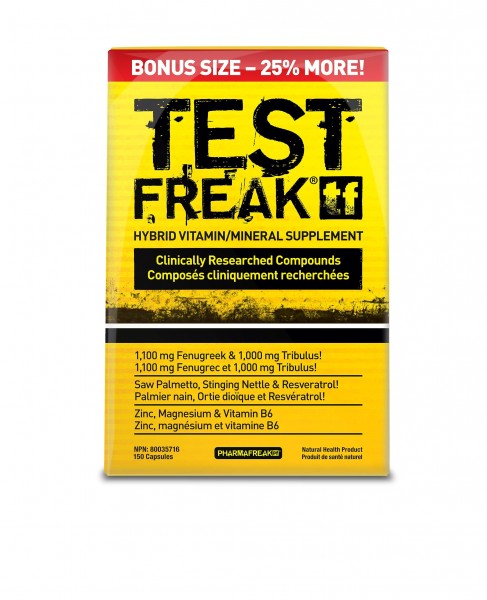 Pharmafreak Test Freak - Hybrid Vitamin/Mineral Supplement and Test Booster, Yellow (PF-TF)