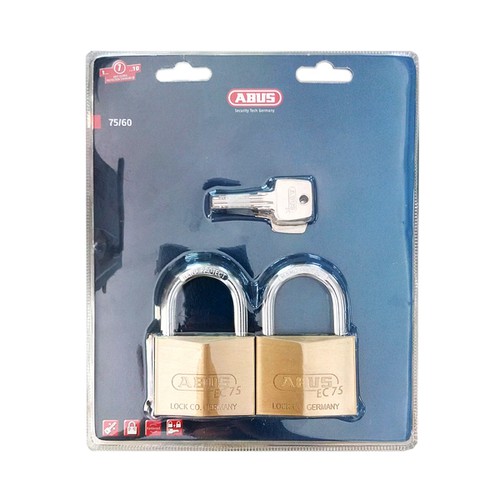 Bộ 2 khóa đồng chung chìa abus ec 75-60mm