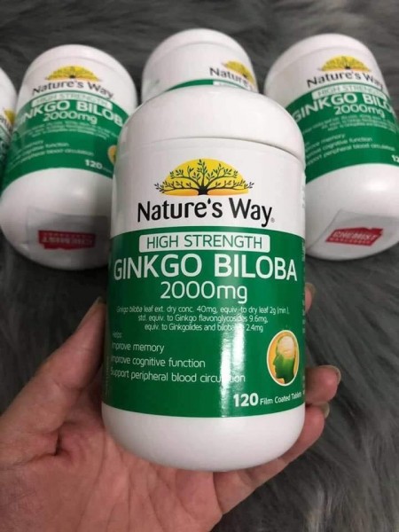 bổ não Ginkgo Natures Way 2000mg 120 viên