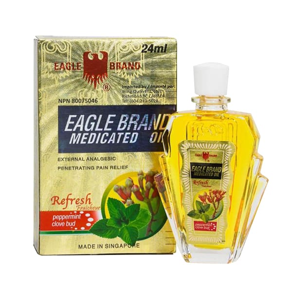 [HCM]Dầu Gió Vàng Singapore Con Ó Eagle Brand 24ml