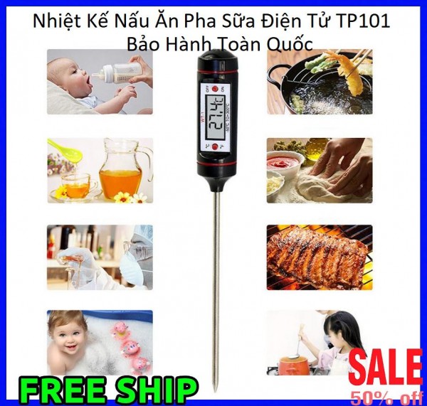 Que Nhiệt Kế Điện Tử Đo Nhiệt Độ Nấu Ăn Pha ... TP101 Đa Năng - BH 12 THÁNG